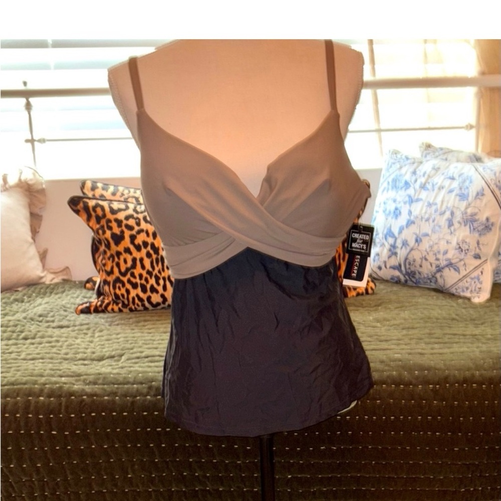 Island Escape Cream and Black Camisole